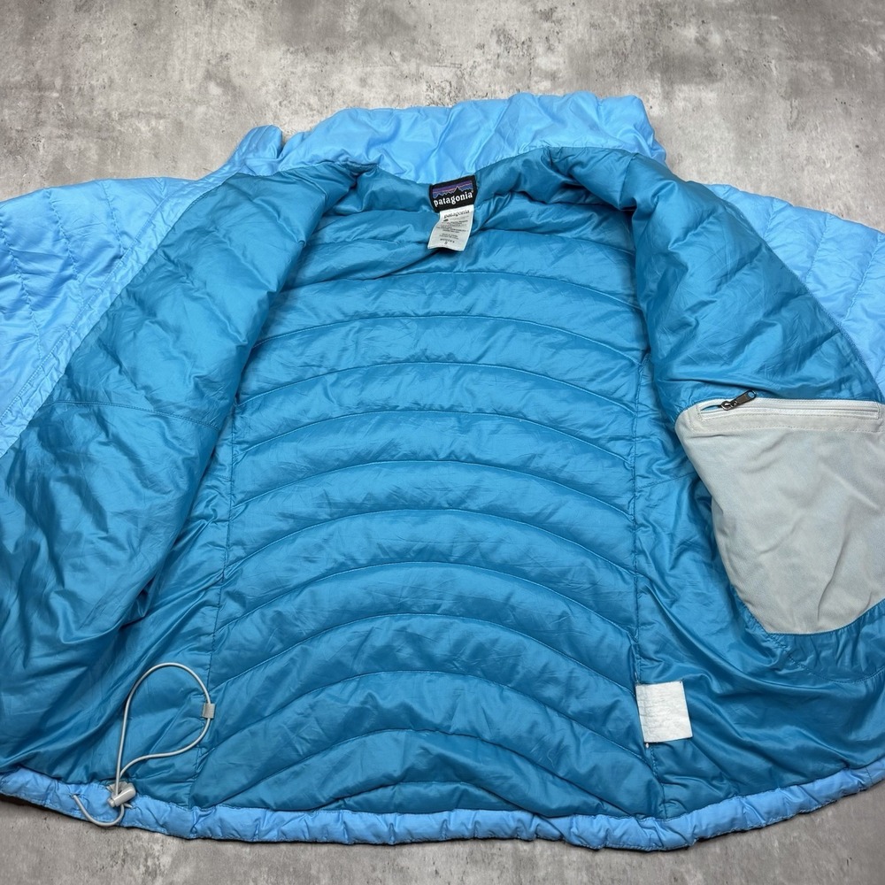 Patagonia Down Sweater Jacket Womens Small Light Blue Lightweight Puffer 846882 - Picture 8 of 9